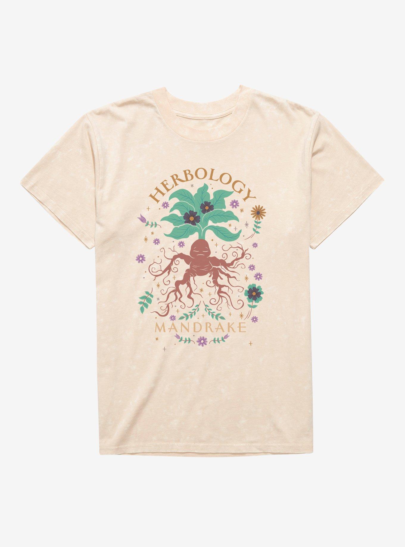 Harry Potter Herbology Mandrake Mineral Wash T-Shirt, NATURAL MINERAL WASH, hi-res