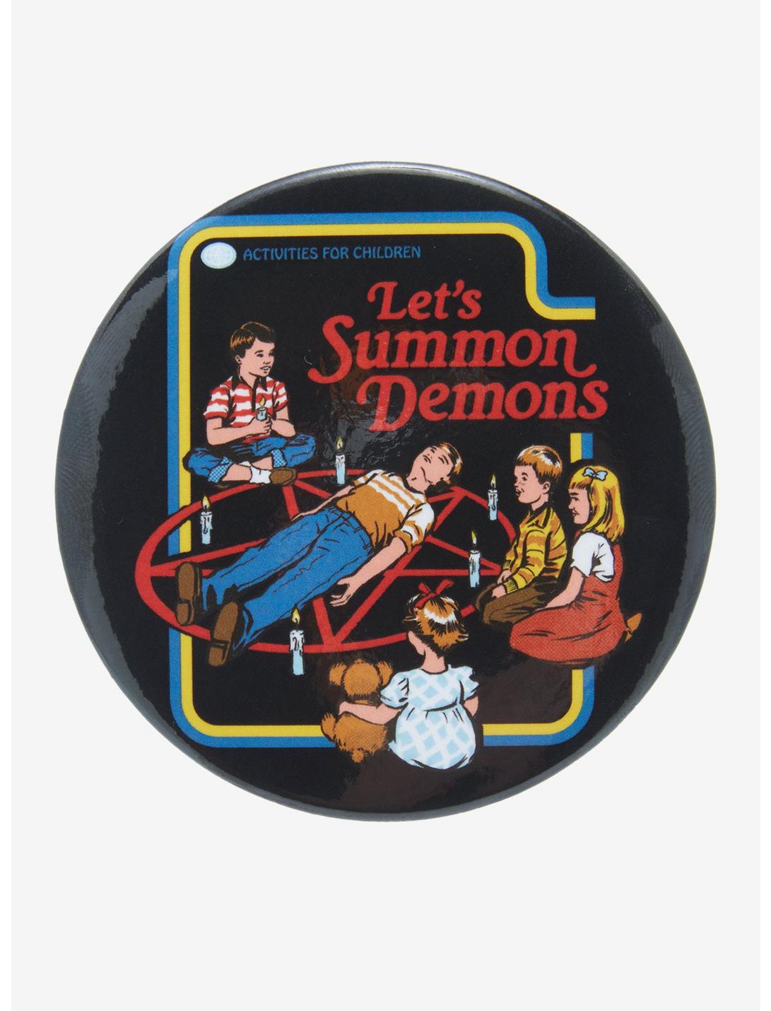 Summon Demons 3 Inch Button By Steven Rhodes, , hi-res