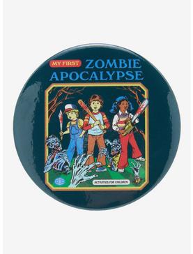 Plus Size Zombie Apocalypse 3 Inch Button By Steven Rhodes, , hi-res