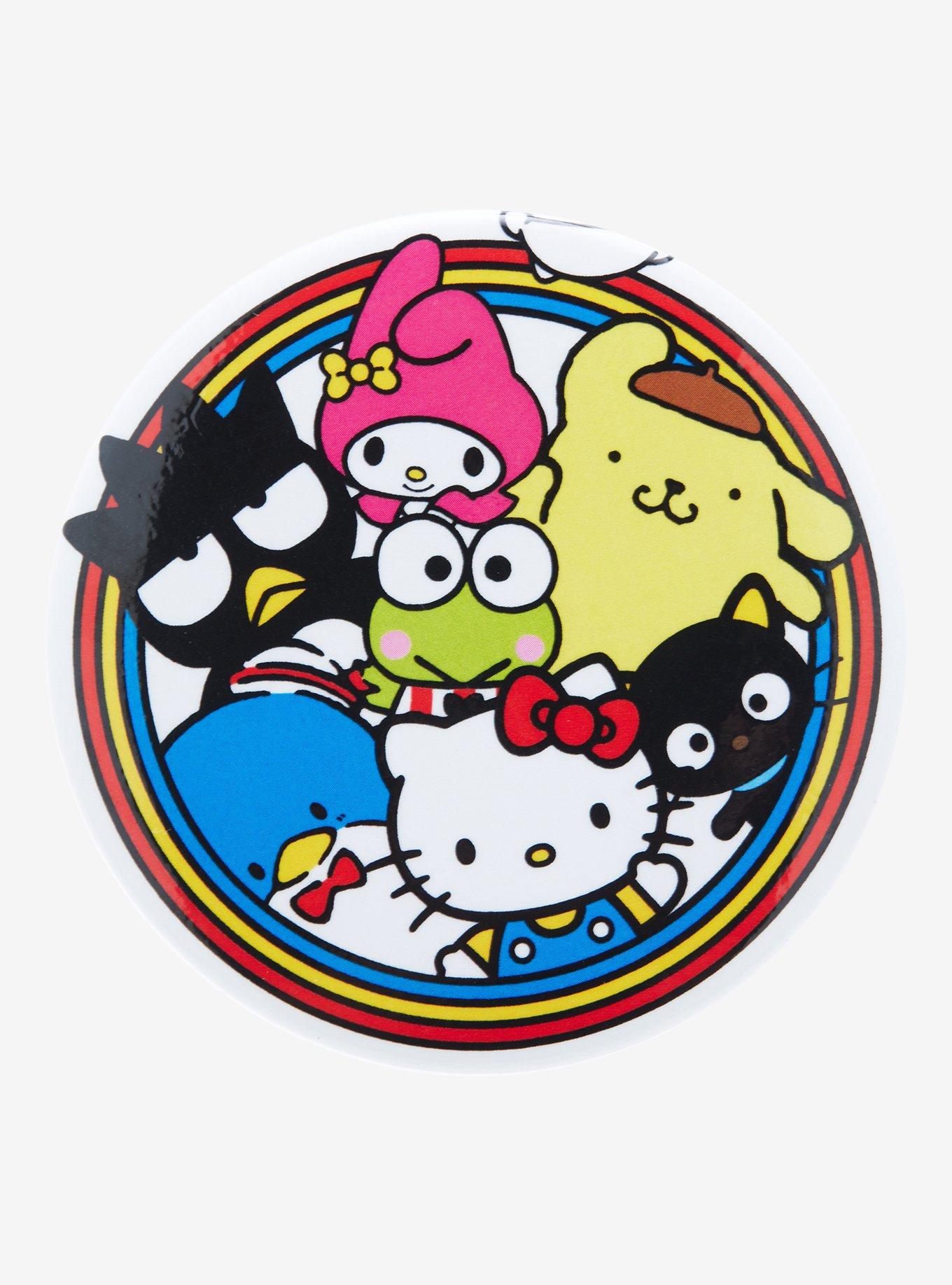 Hello Kitty And Friends Group Stripe 3 Inch Button