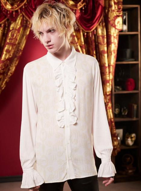 CIVARIZE Vampireレザーシャツ シャツ 「CIVARIZE/シヴァーライズ」ウエストベルト付きPUレザー