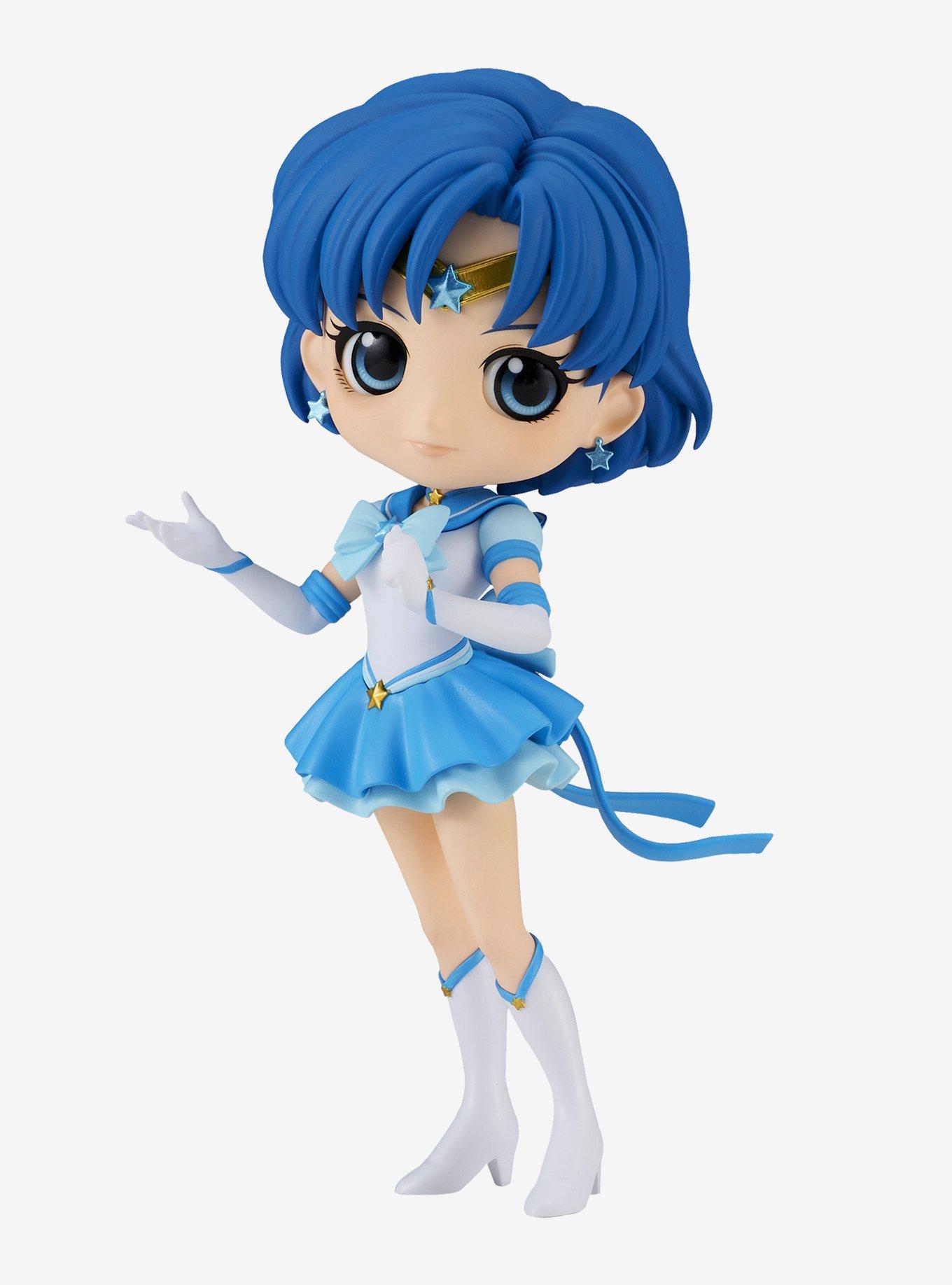 Banpresto Sailor Moon Cosmos Q Posket Eternal Sailor Mercury (Ver. A) Figure, , hi-res