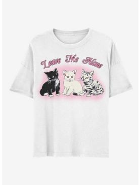 Leave Me Alone Cat Trio Boyfriend Fit Girls T-Shirt, , hi-res