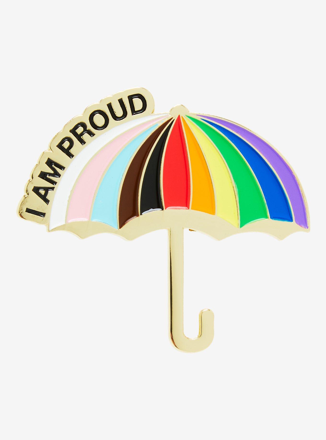 Hot Topic Foundation I Am Proud Umbrella Enamel Pin, , hi-res