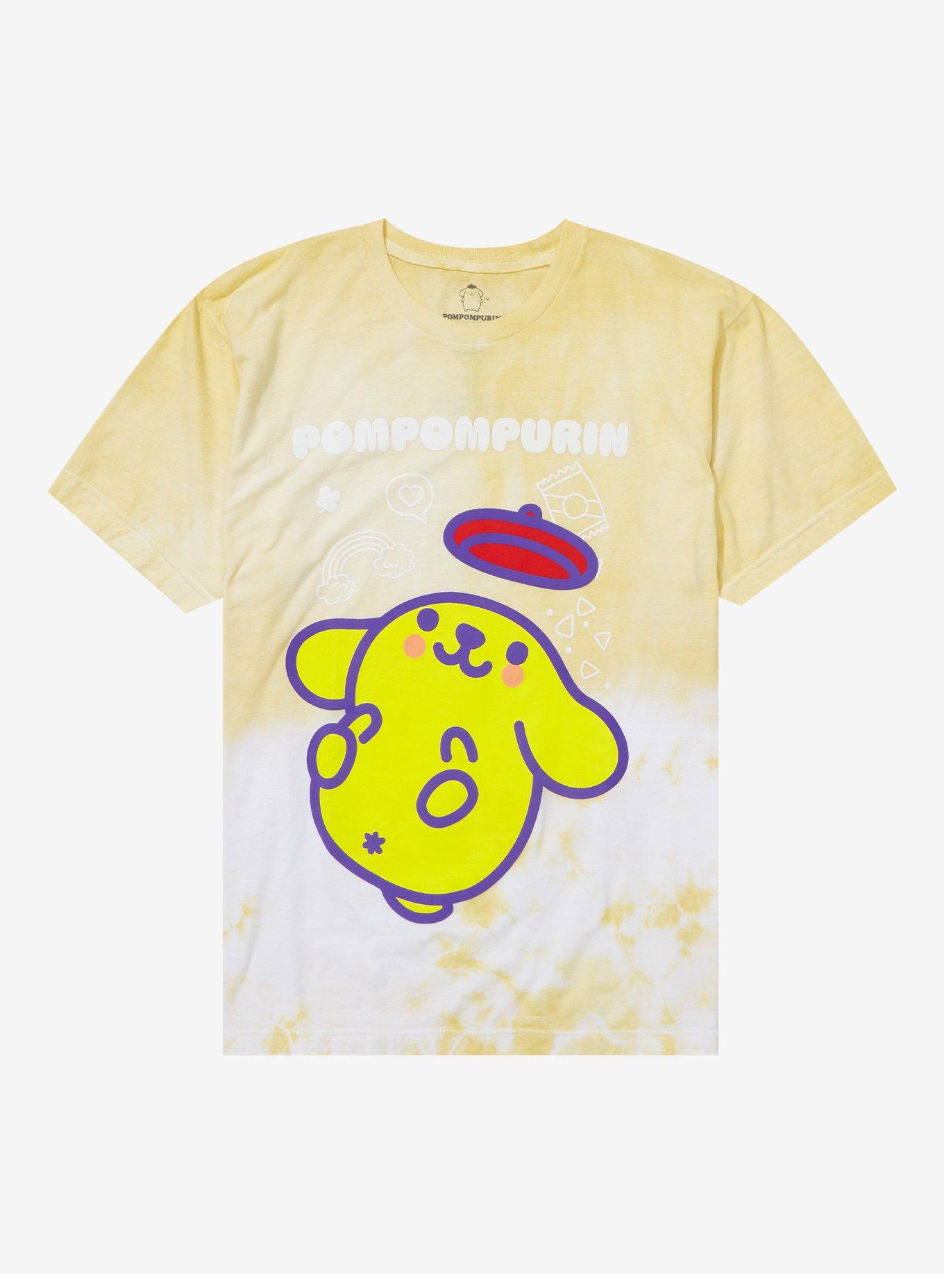 Pompompurin Chibi Tie-Dye Boyfriend Fit Girls T-Shirt, MULTI, hi-res