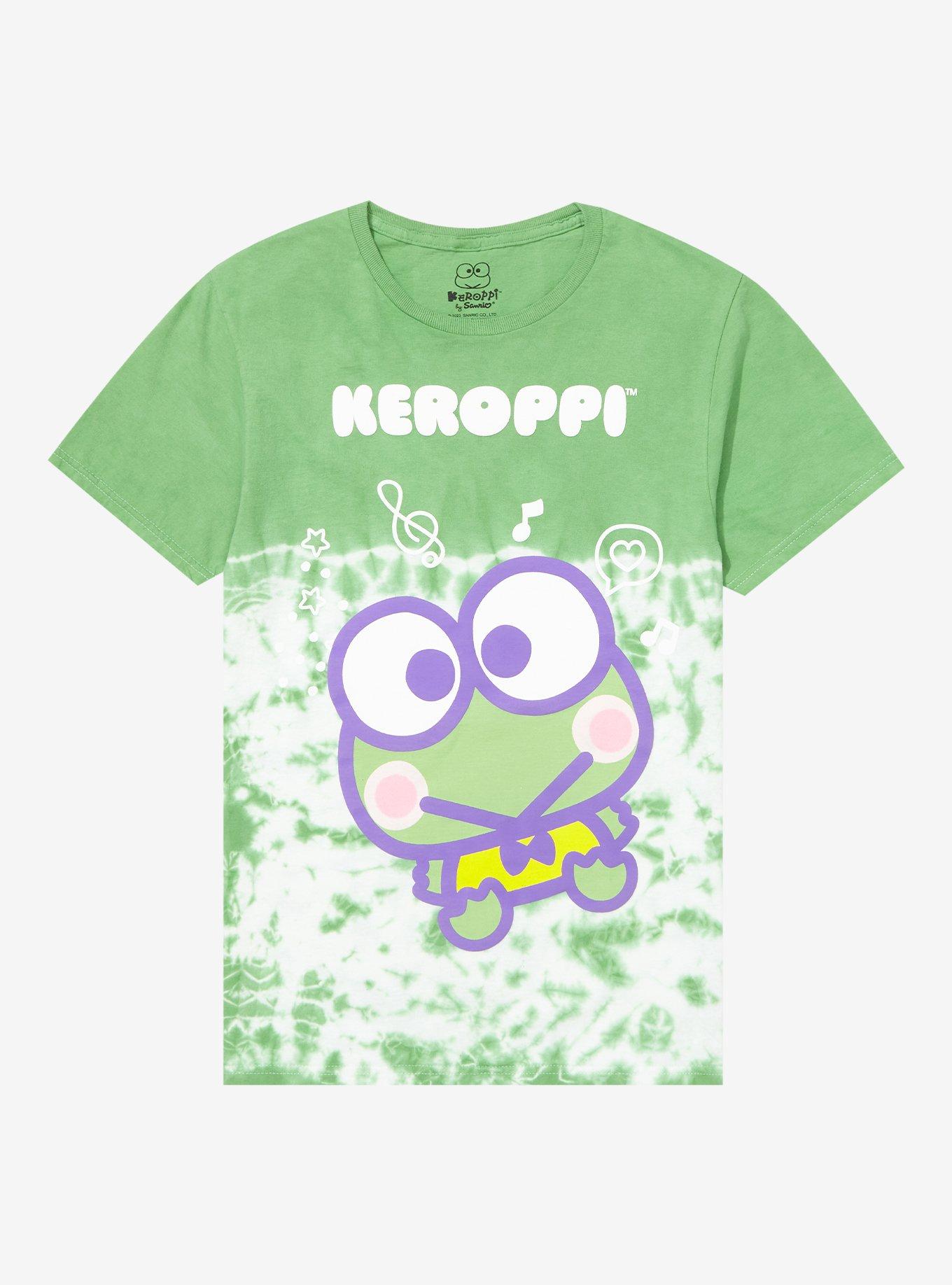 Keroppi Chibi Tie-Dye Boyfriend Fit Girls T-Shirt