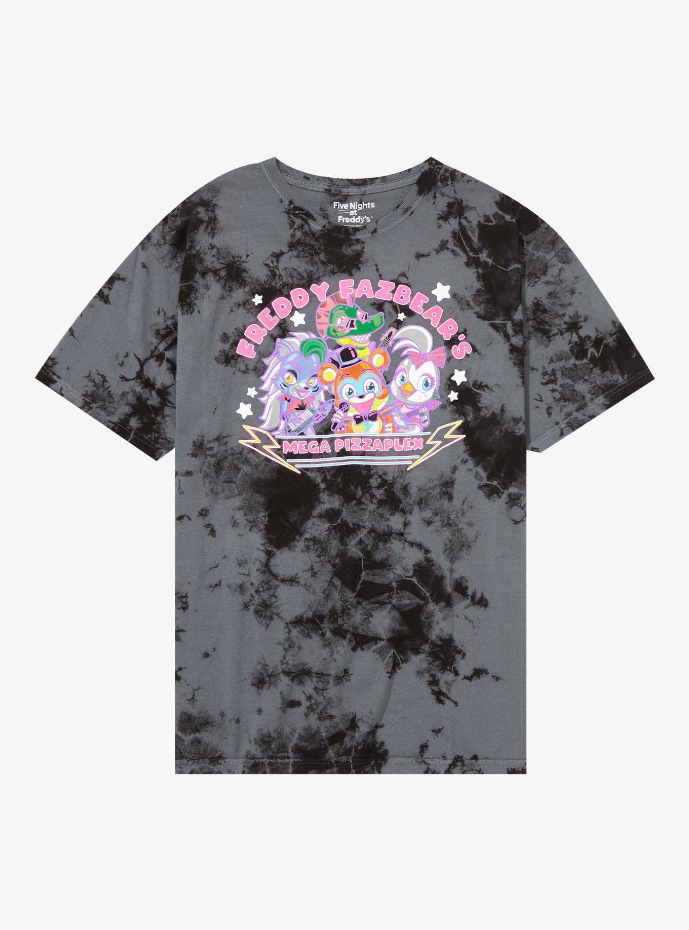Five Nights At Freddy's Chibi Tie-Dye Boyfriend Fit Girls T-Shirt, , hi-res