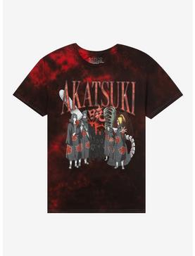 Plus Size Naruto Shippuden Akatsuki Group Tie-Dye Boyfriend Fit Girls T-Shirt, , hi-res