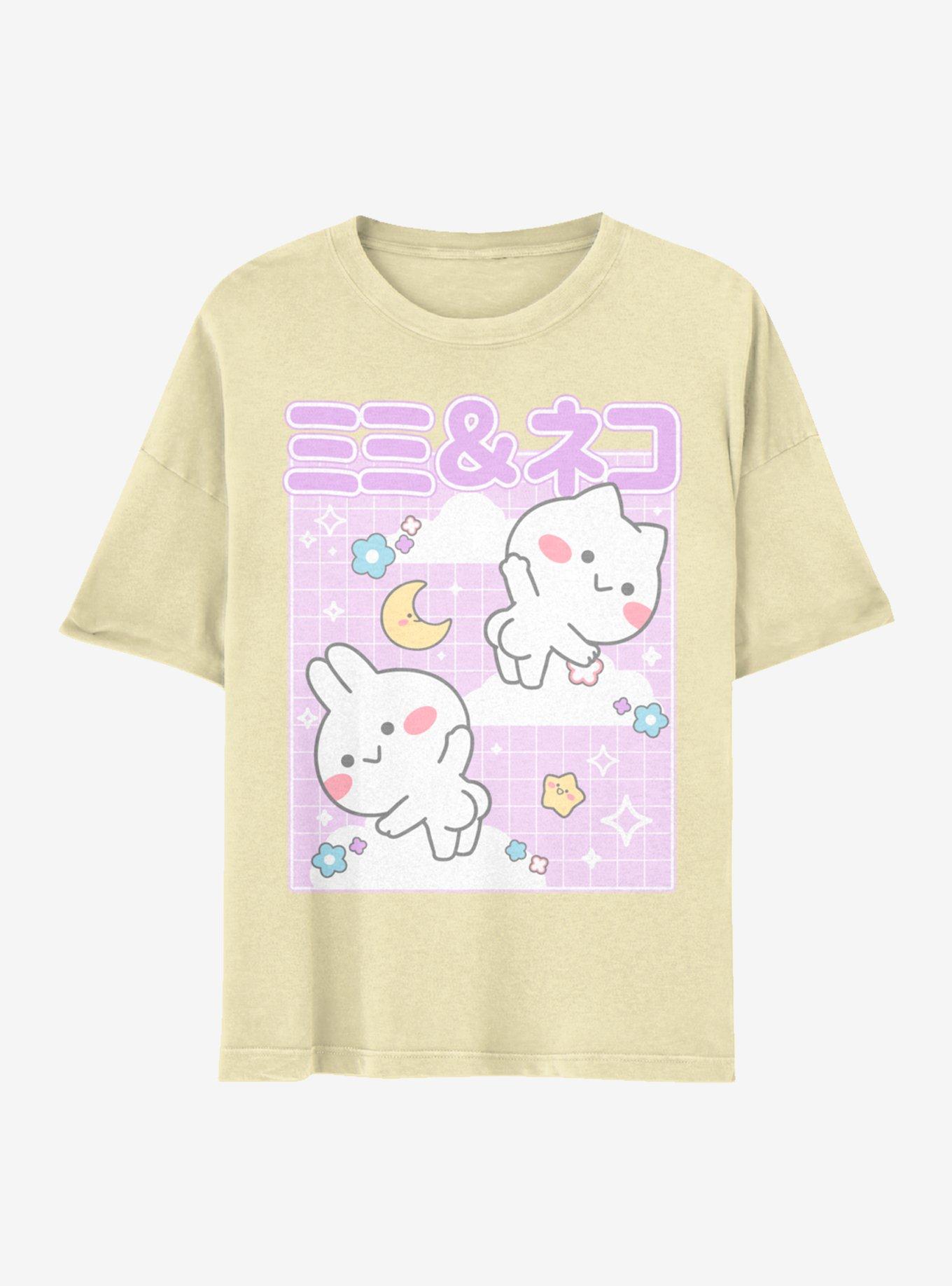 Mimi & Neko Moon & Stars Boyfriend Fit Girls T-Shirt | Hot Topic