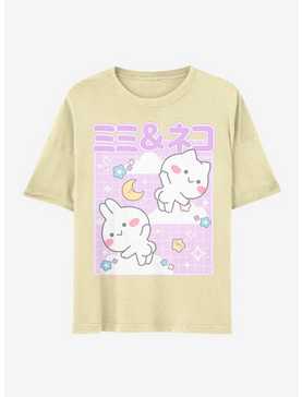 Mimi & Neko Moon & Stars Boyfriend Fit Girls T-Shirt, , hi-res