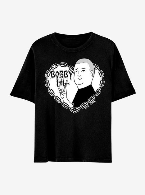 King Of The Hill Bobby Heart Boyfriend Fit Girls T-Shirt | Hot Topic