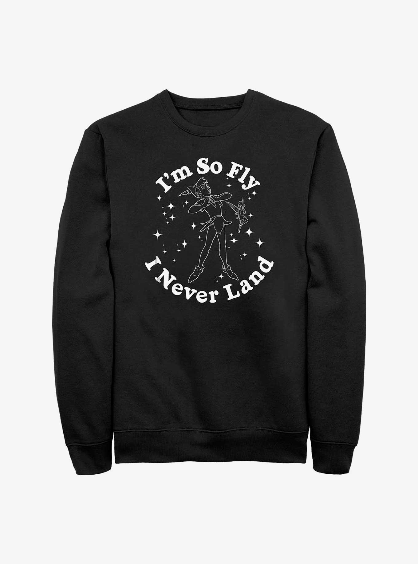 Disney Peter Pan So Fly I Never Land Sweatshirt, BLACK, hi-res