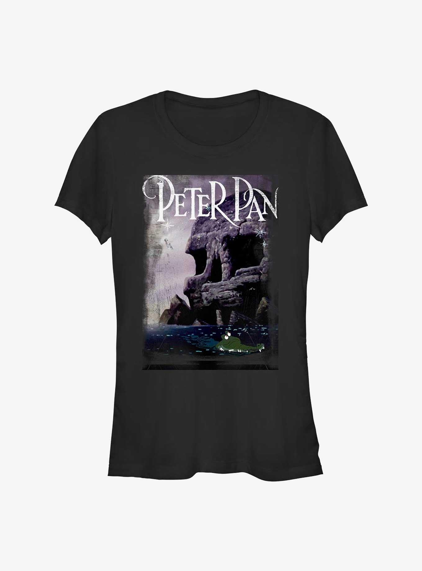 Disney Peter Pan Skull Rock Scenery Poster Girls T-Shirt, BLACK, hi-res