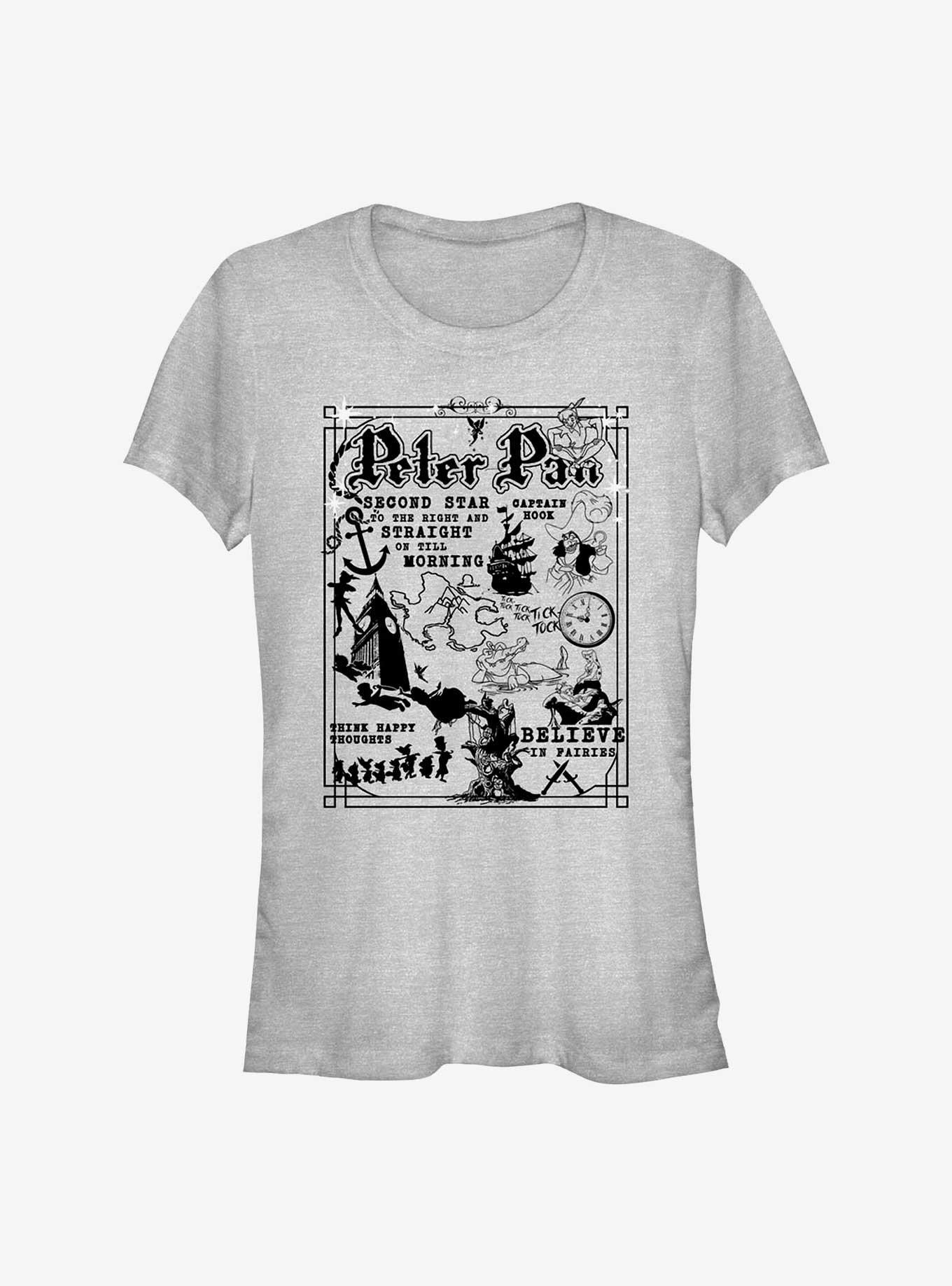 Hot Topic Disney Peter Pan Storytelling Poster Girls T-Shirt