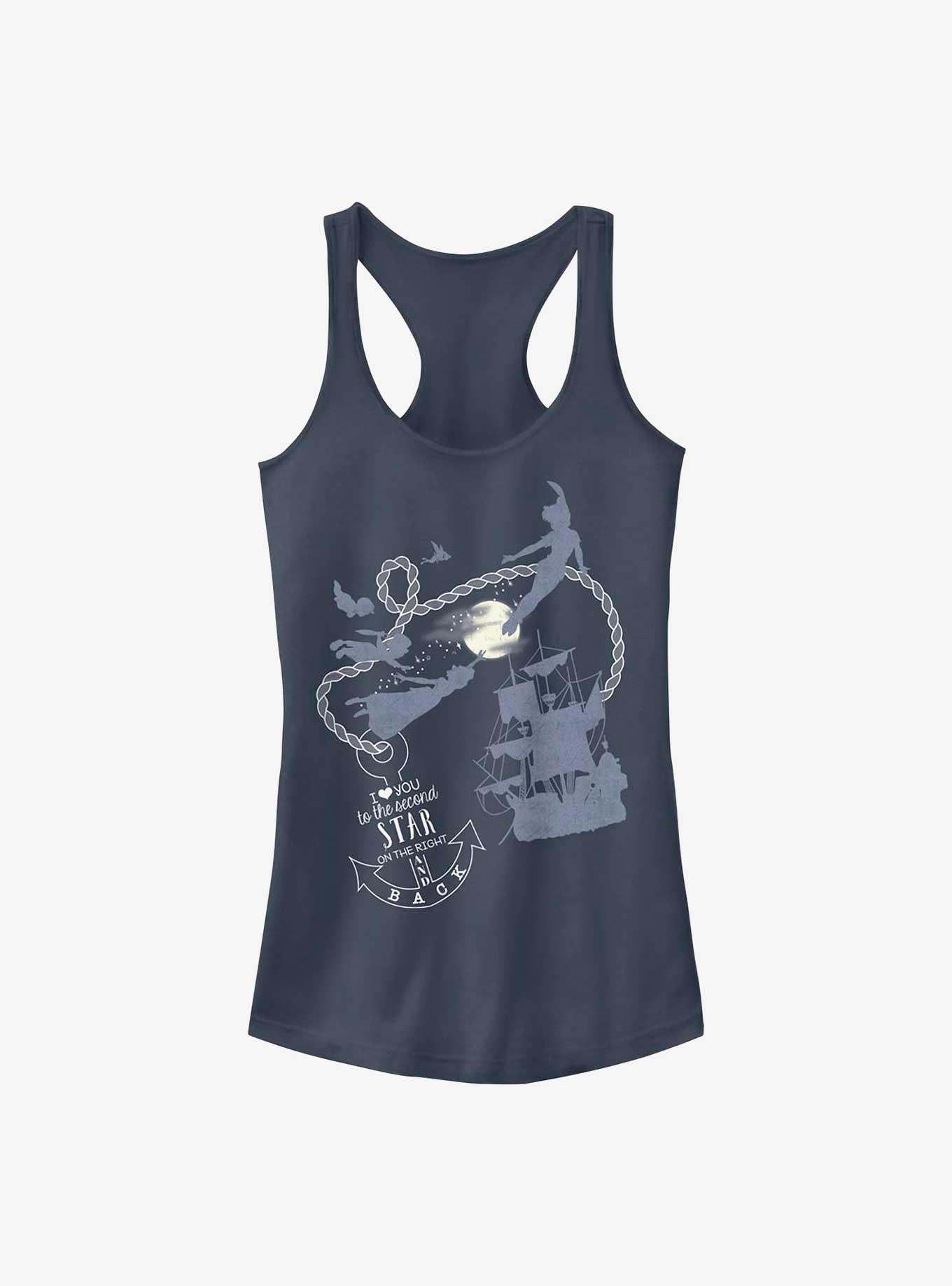 Disney Peter Pan To The Second Star And Back Girls Tank, INDIGO, hi-res