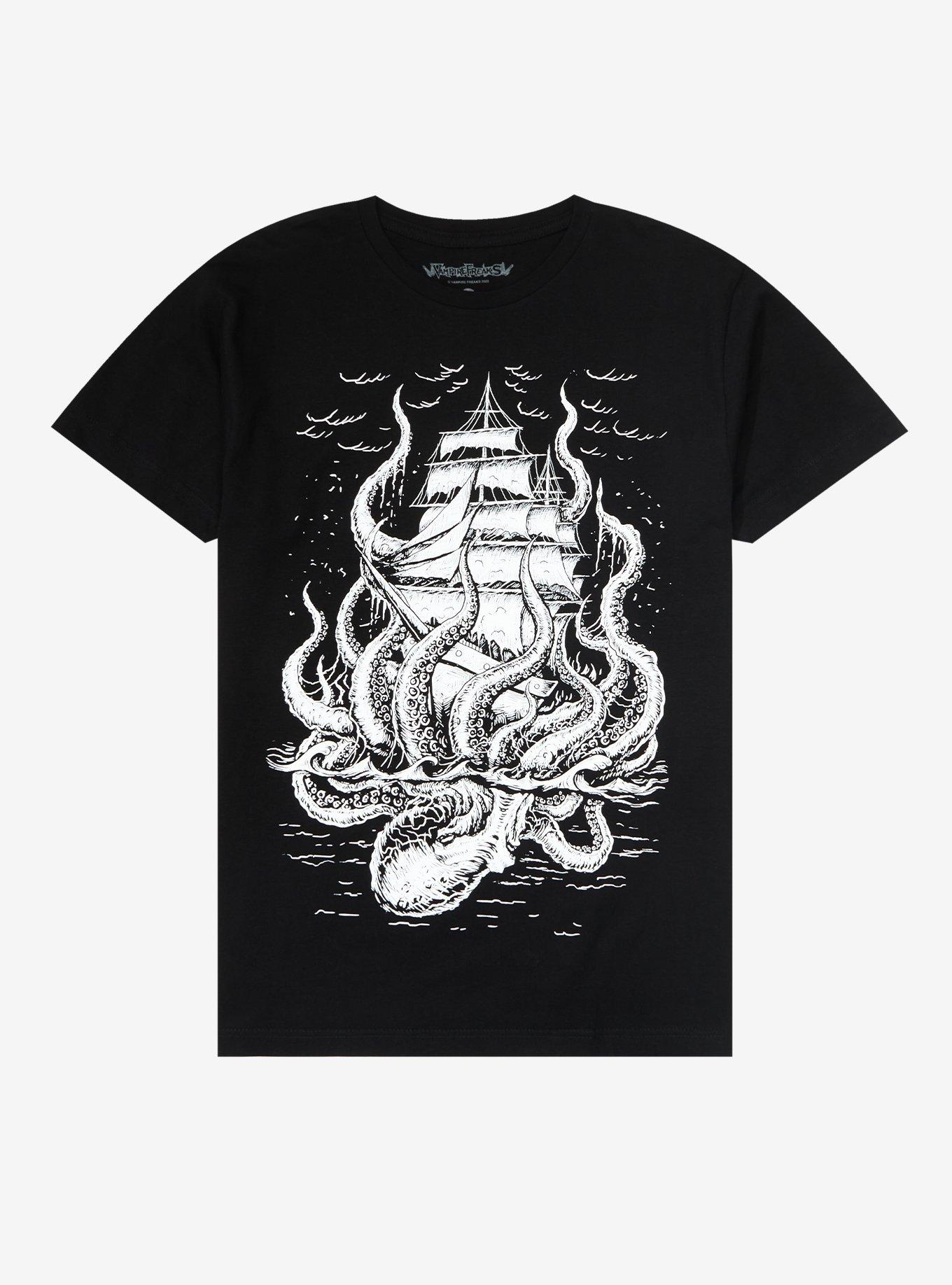 Vampire Freaks Kraken Attack T-Shirt, BLACK, hi-res