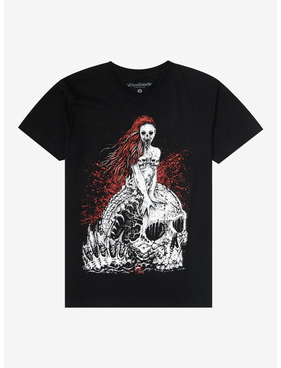 Vampire Freaks Demon Mermaid T-Shirt, BLACK, hi-res