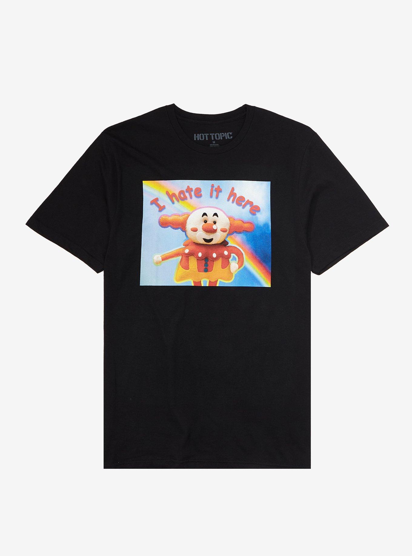 Hate It Here Clown T-Shirt, BLACK, hi-res