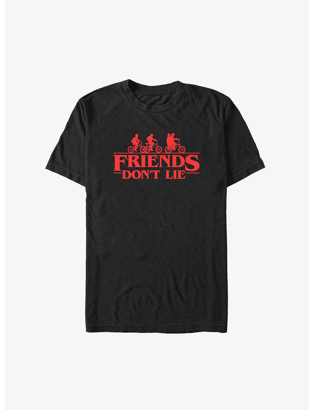 Stranger Things Friends Don't Lie Big & Tall T-Shirt, BLACK, hi-res