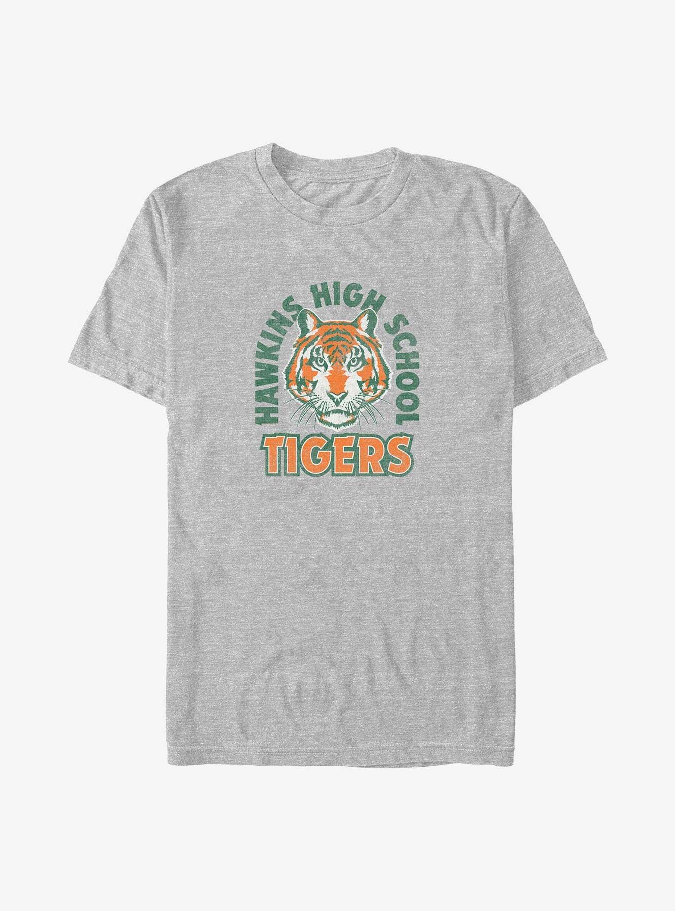 Stranger Things Hawkins High School Tigers Arch Big & Tall T-Shirt, ATH HTR, hi-res