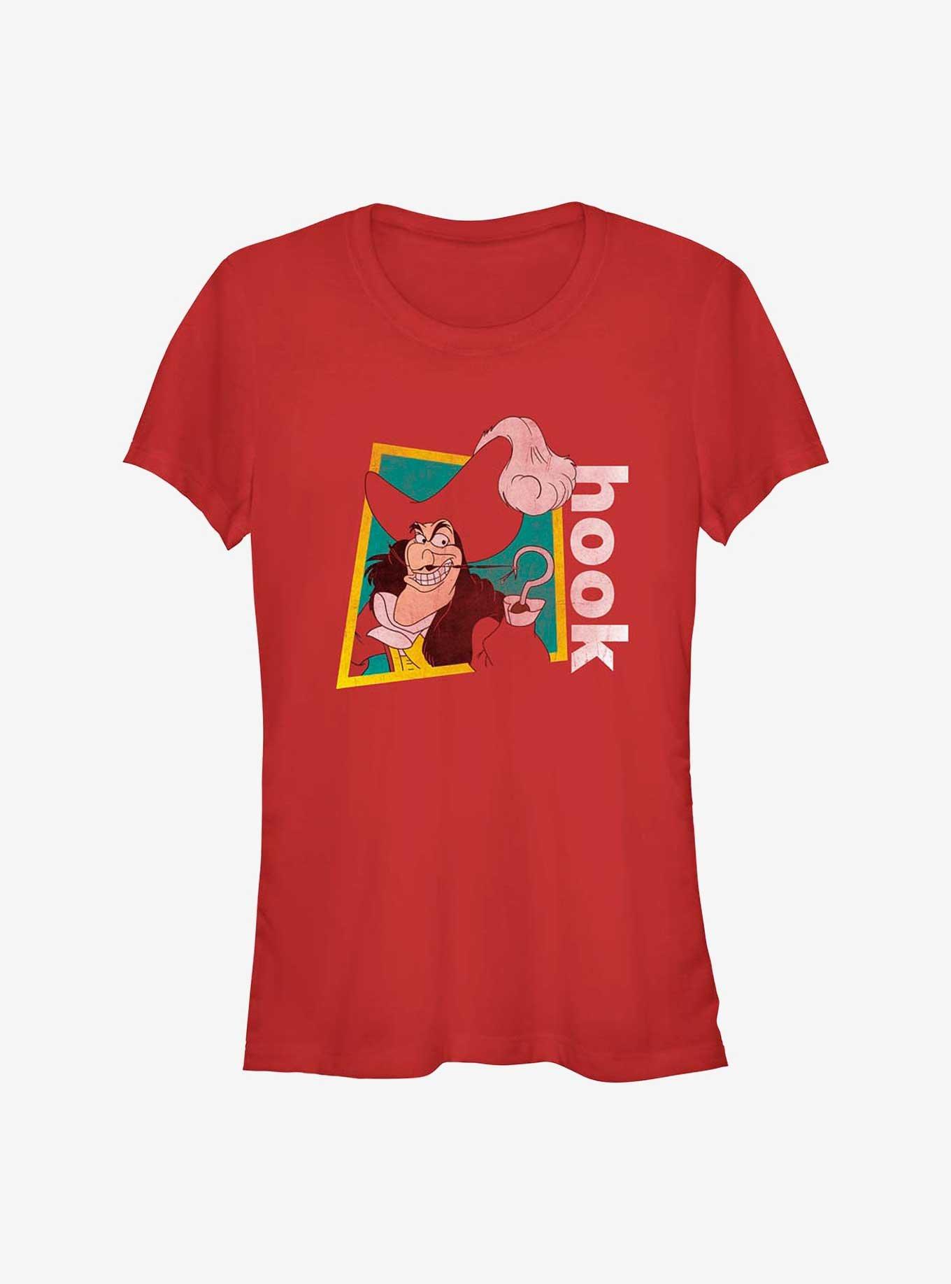 Disney Peter Pan 90's Captain Hook Girls T-Shirt, RED, hi-res