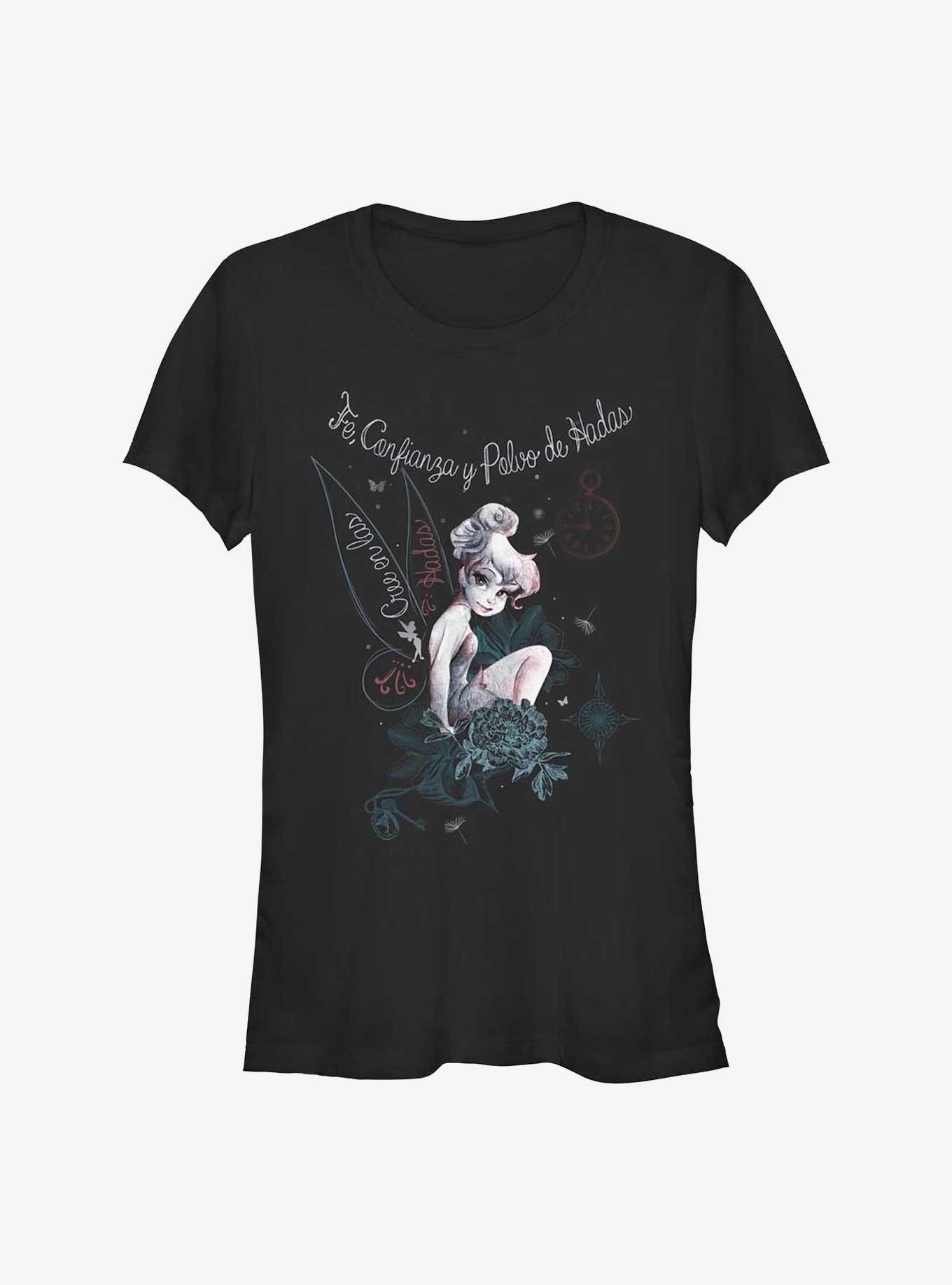 Disney Peter Pan Fe, Confianza Y Polvo De Hadas Faith, Trust & Pixie Dust In Spanish Girls T-Shirt, BLACK, hi-res