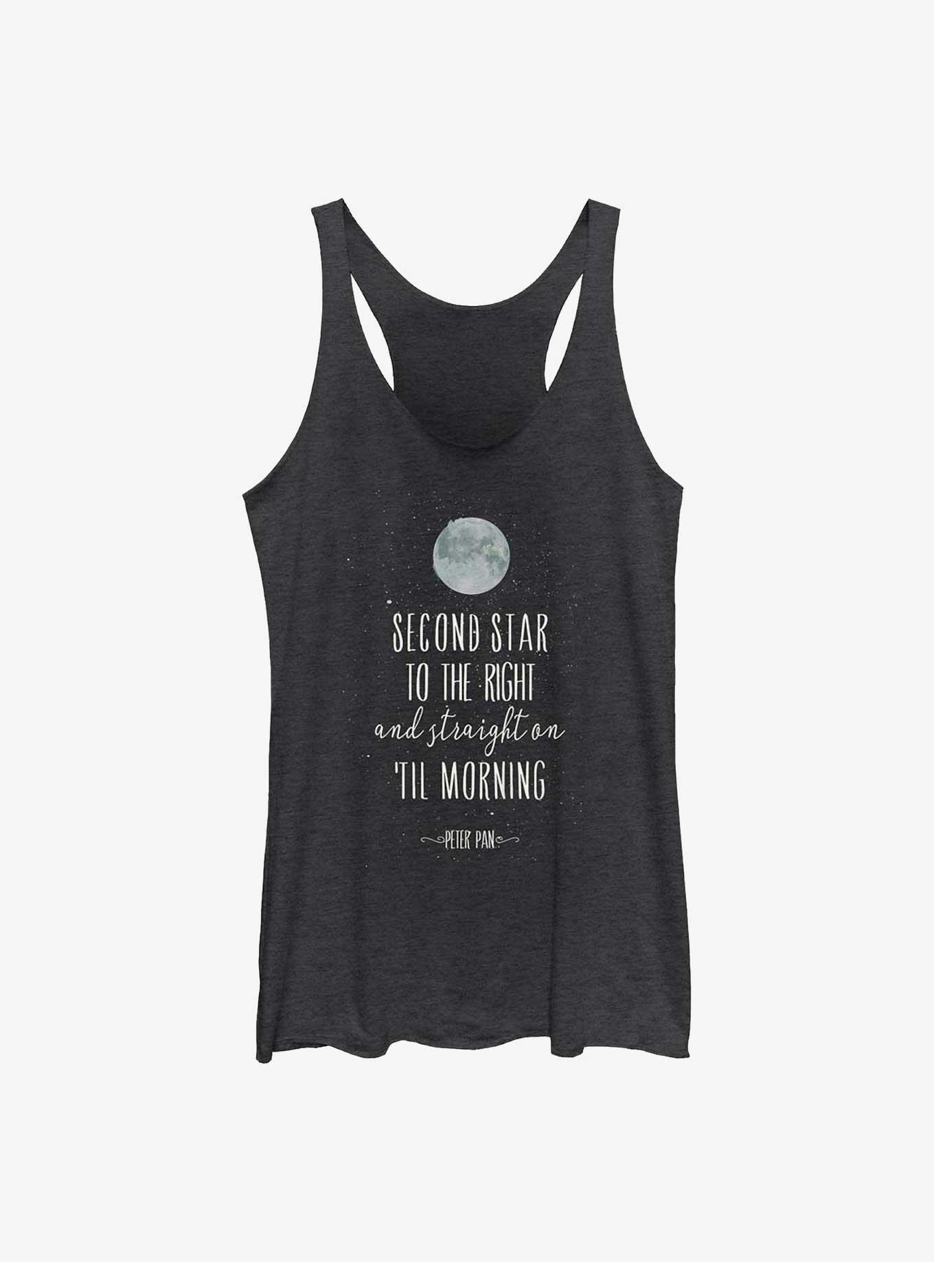 Disney Peter Pan Straight 'Til Morning Girls Tank, BLK HTR, hi-res
