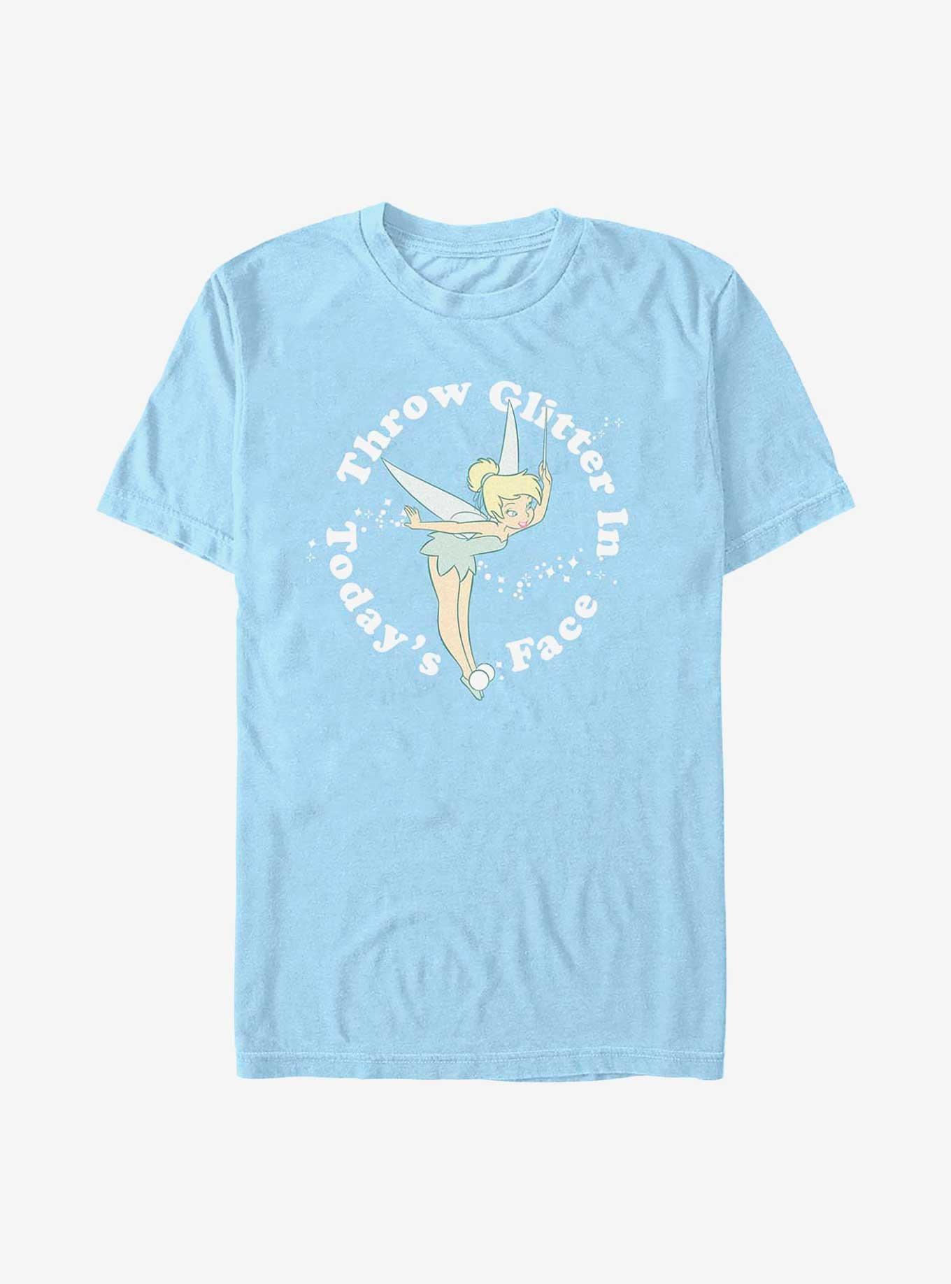 Disney Peter Pan Tinker Bell Throw Glitter In Today's Face T-Shirt, LT BLUE, hi-res