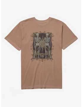 Brown Skeleton Duo Boyfriend Fit Girls T-Shirt, , hi-res