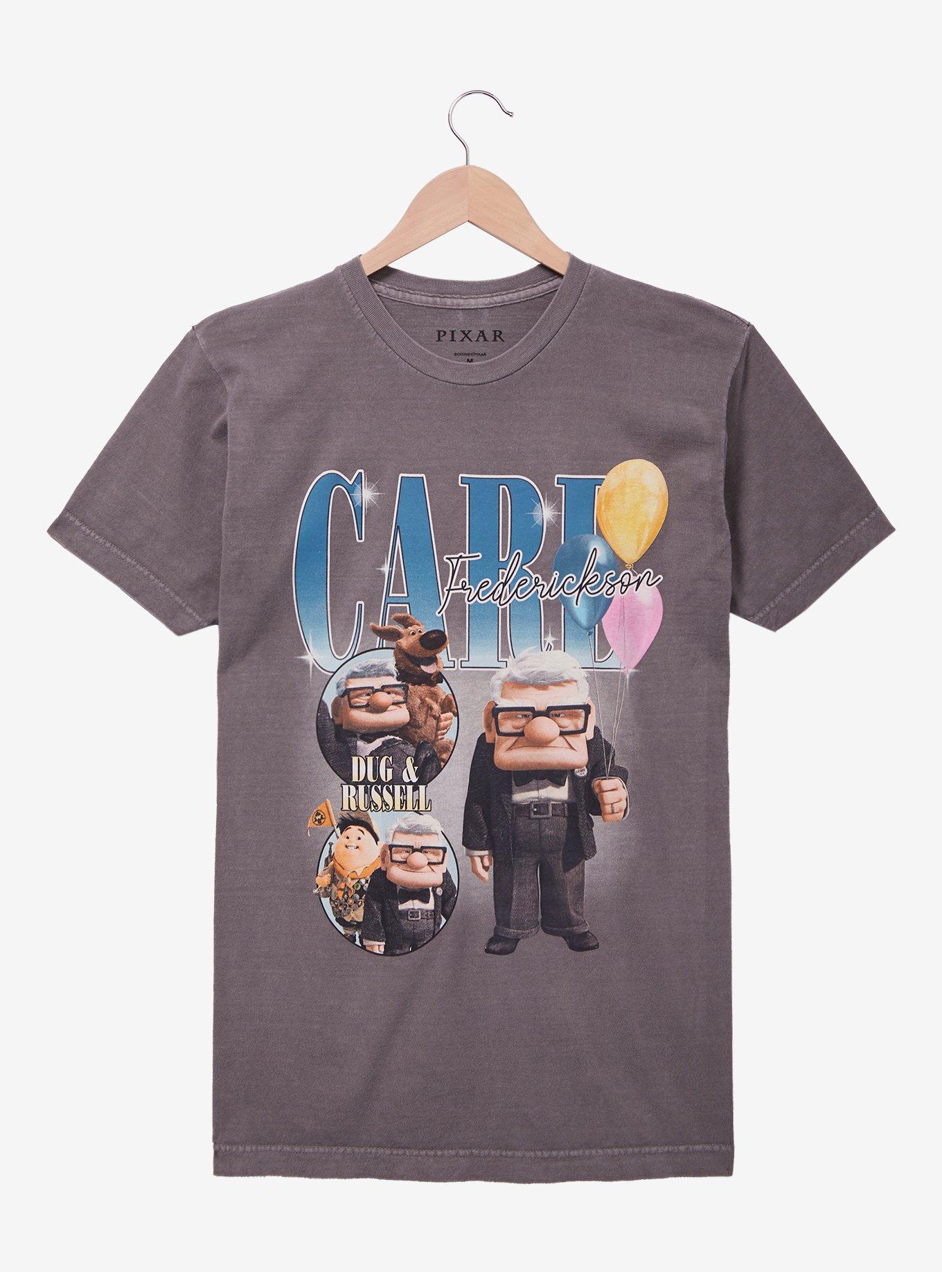 Disney Pixar Up Retro Carl Multi-Portrait Women's T-Shirt - BoxLunch Exclusive, LIGHT GREY, hi-res