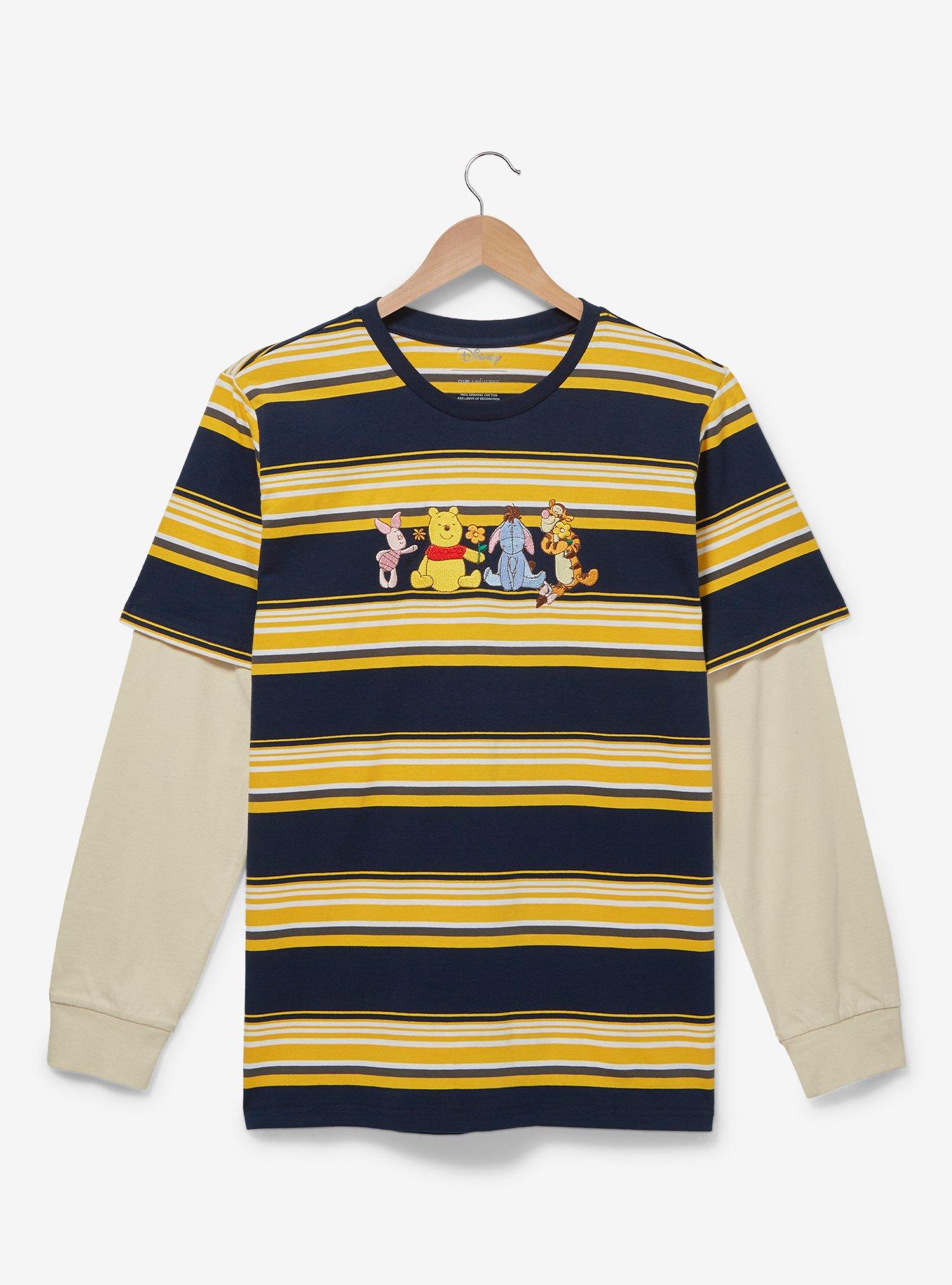 Disney Winnie the Pooh Characters Striped Layered Long Sleeve T-Shirt - BoxLunch Exclusive, , hi-res