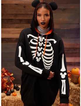 Her Universe Disney Halloween Skeleton Hoodie Dress, , hi-res