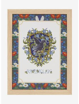Harry Potter Floral Ravenclaw Crest Wooden Wall Art, , hi-res