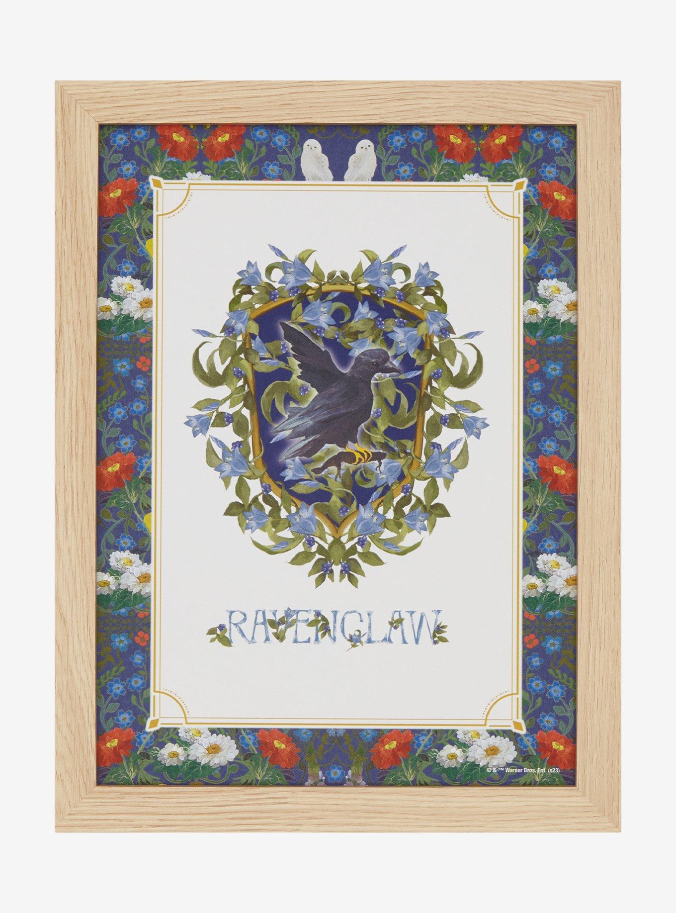 Harry Potter Floral Ravenclaw Crest Wooden Wall Art, , hi-res