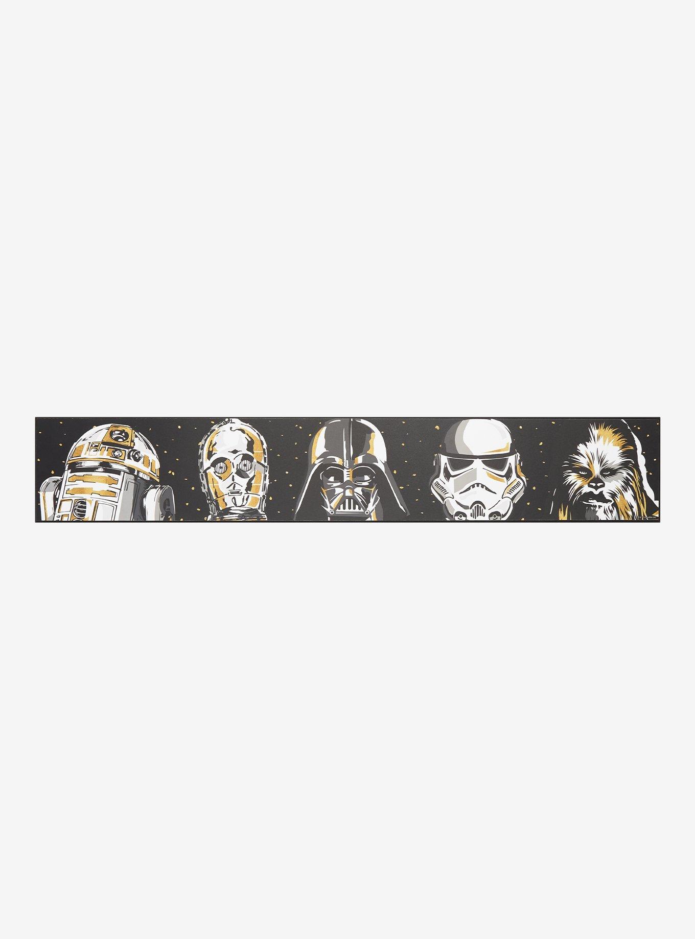 Star Wars Black & Gold Character Wall Art, , hi-res