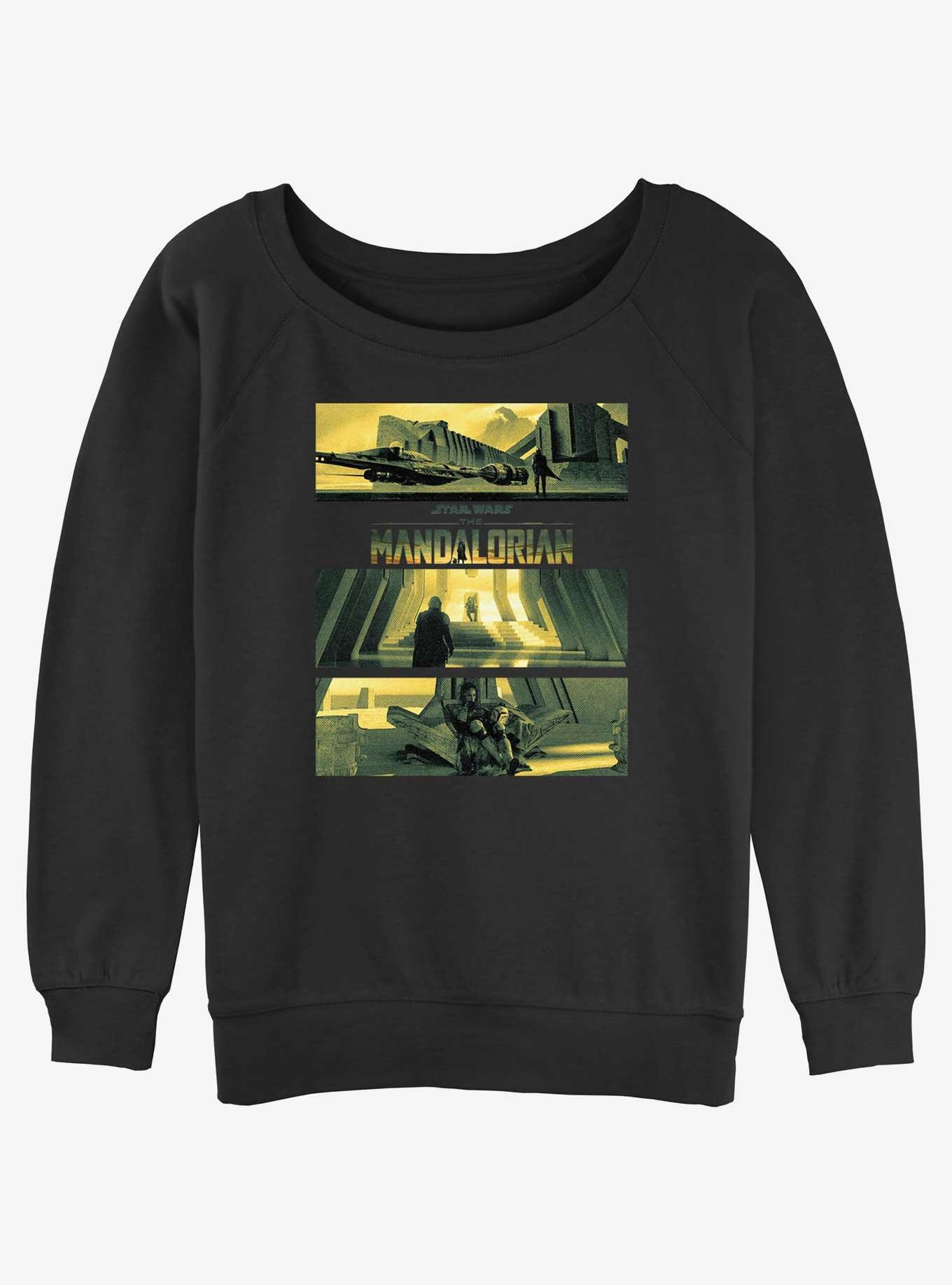 Star Wars The Mandalorian Bo-Katan's Castle On Kalevala Womens Slouchy Sweatshirt, BLACK, hi-res