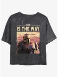 Star Wars The Mandalorian Initiation Mineral Wash Crop Womens T-Shirt, BLACK, hi-res