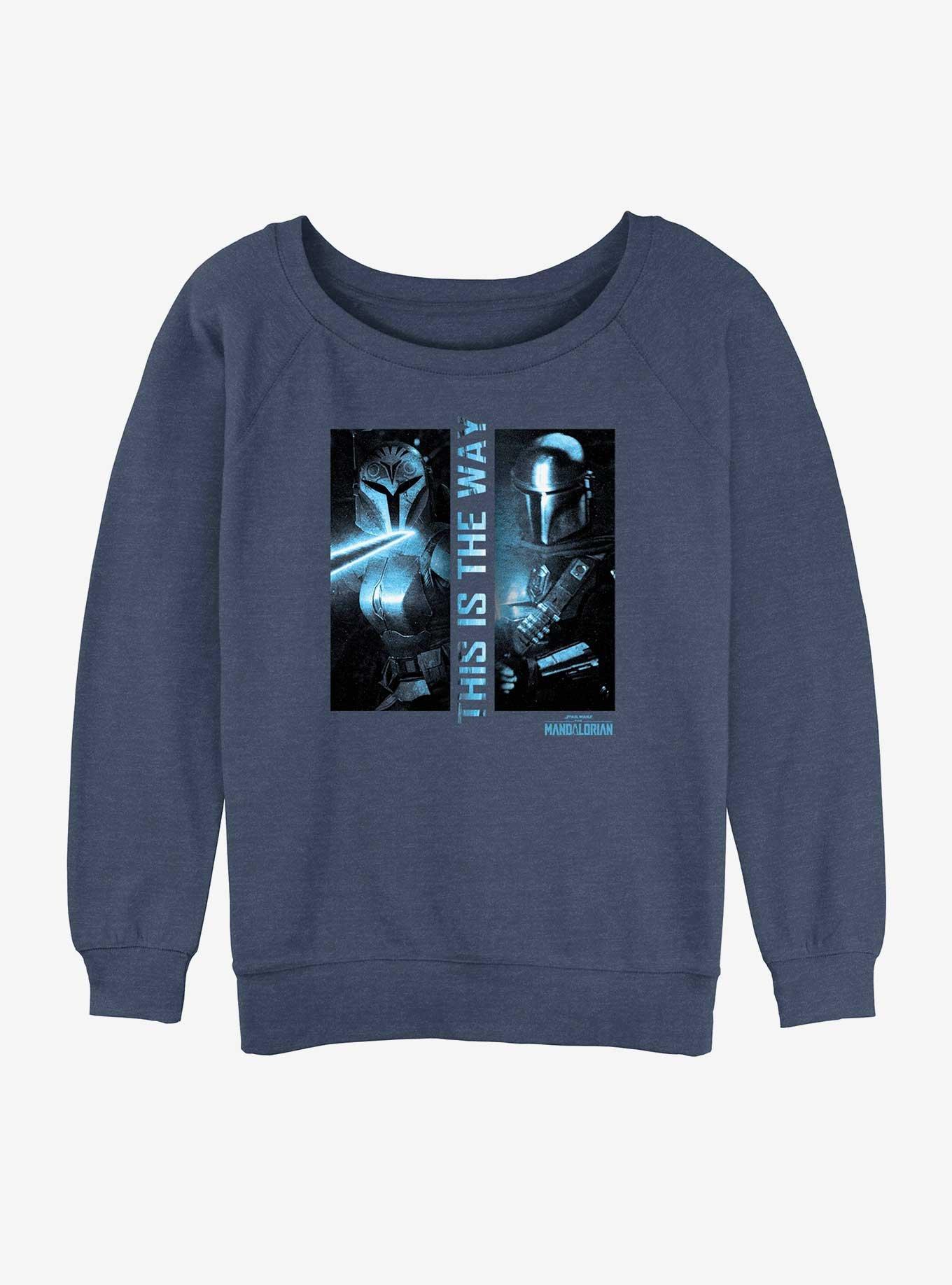 Star Wars The Mandalorian Dark Saber Womens Slouchy Sweatshirt, BLUEHTR, hi-res