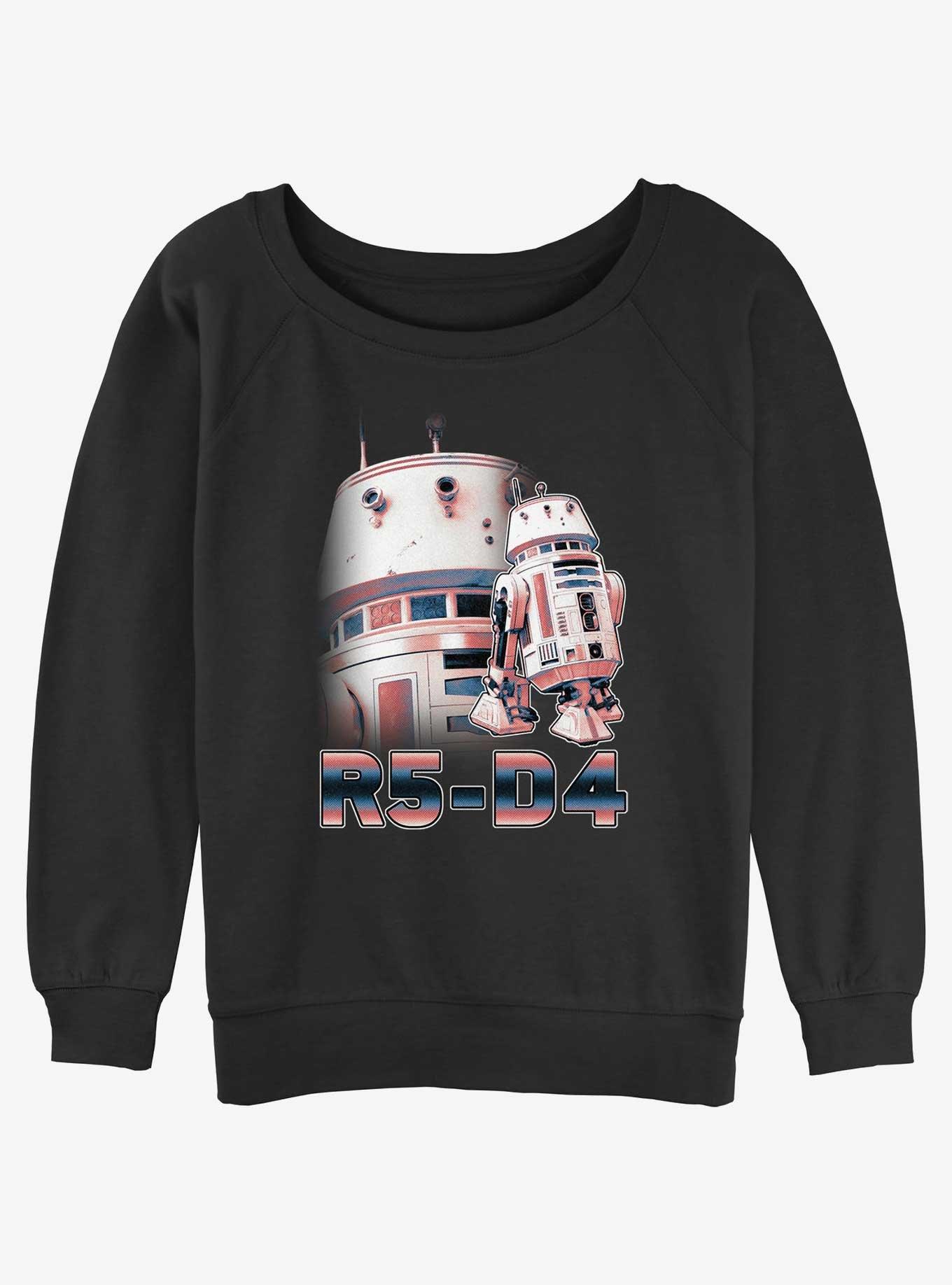 Star Wars The Mandalorian Droid R5-D4 Womens Slouchy Sweatshirt, BLACK, hi-res