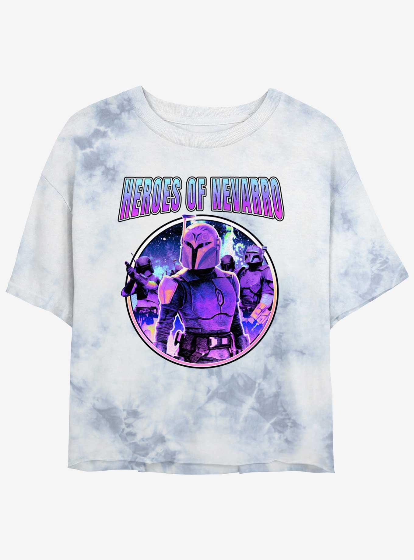 Star Wars The Mandalorian Heroes of Nevarro Tie-Dye Girls Crop T-Shirt