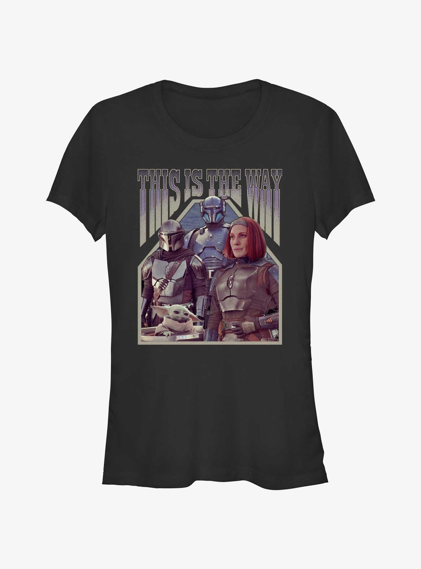 Star Wars The Mandalorian Squad Din Djarin Grogu Paz Vizsla & Bo-Katan Girls T-Shirt Hot Topic Web Exclusive, , hi-res
