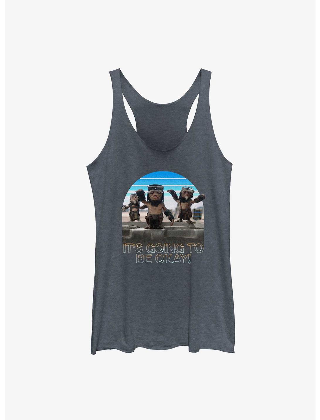 Star Wars The Mandalorian Anzellans Say It's Going To Be Okay Girls Tank, NAVY HTR, hi-res