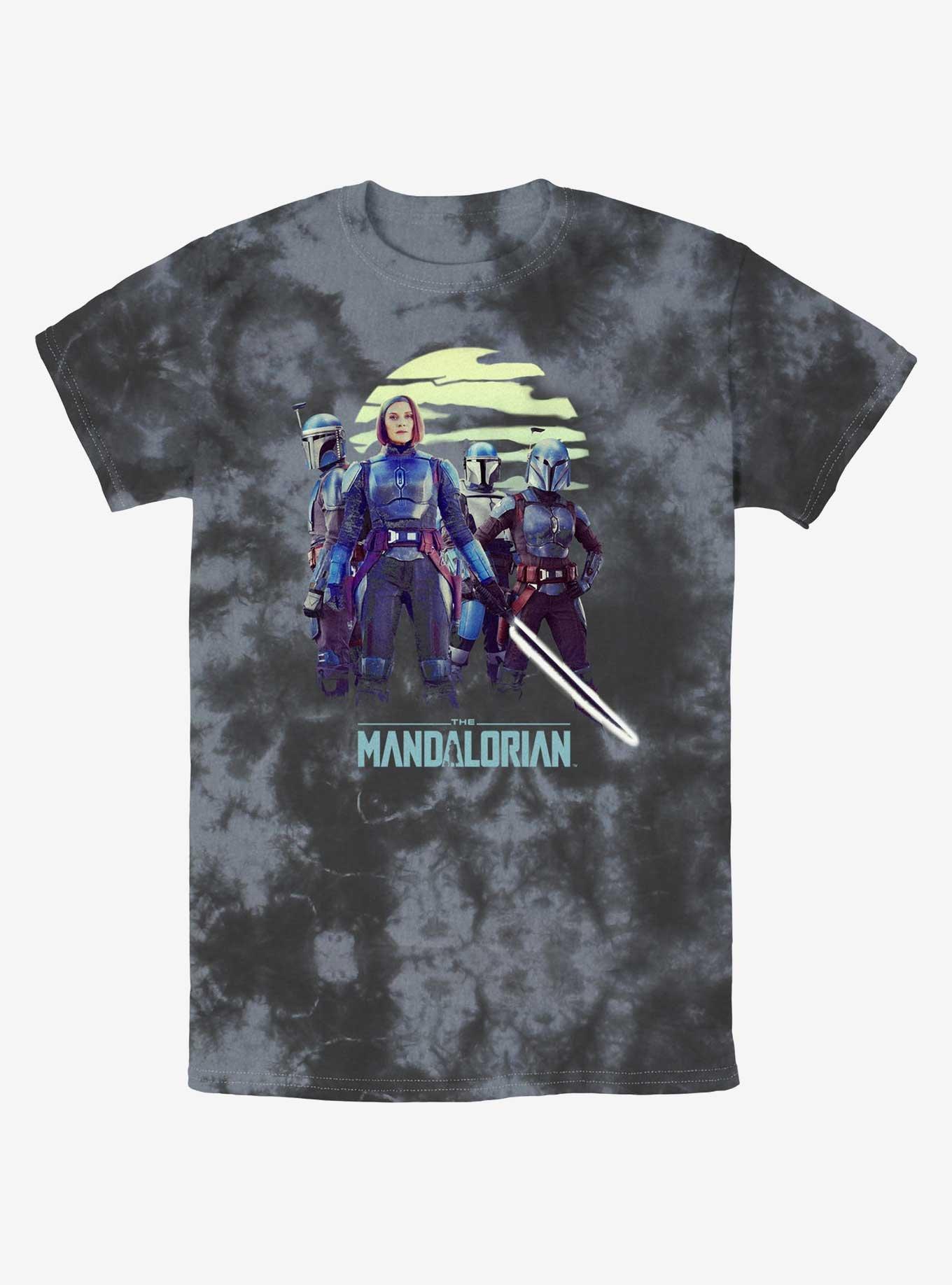 Star Wars The Mandalorian Bo-Katan Reigns Again Tie-Dye T-Shirt Hot Topic Web Exclusive, BLKCHAR, hi-res