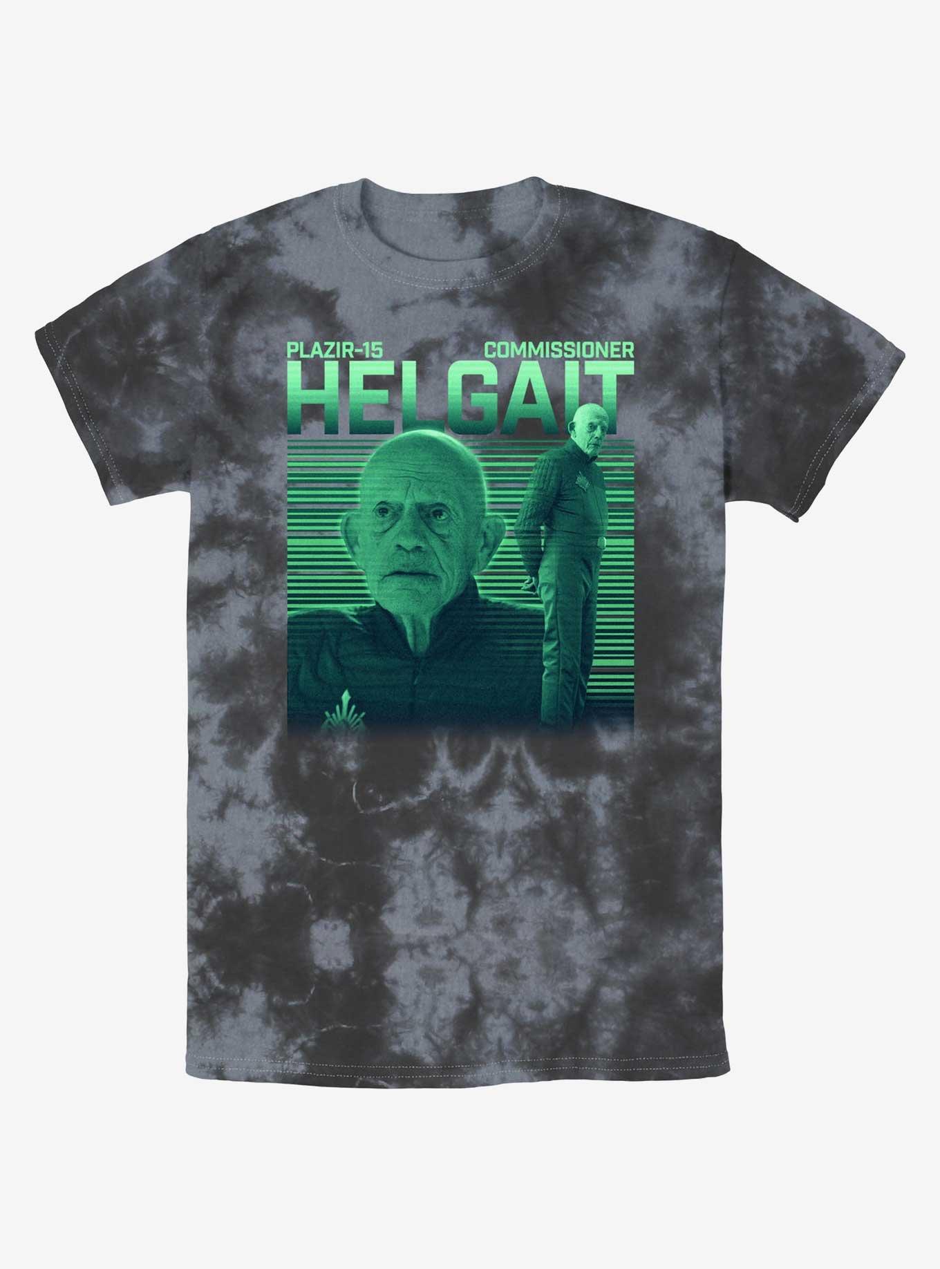 Star Wars The Mandalorian Commissioner Helgait Tie-Dye T-Shirt, BLKCHAR, hi-res
