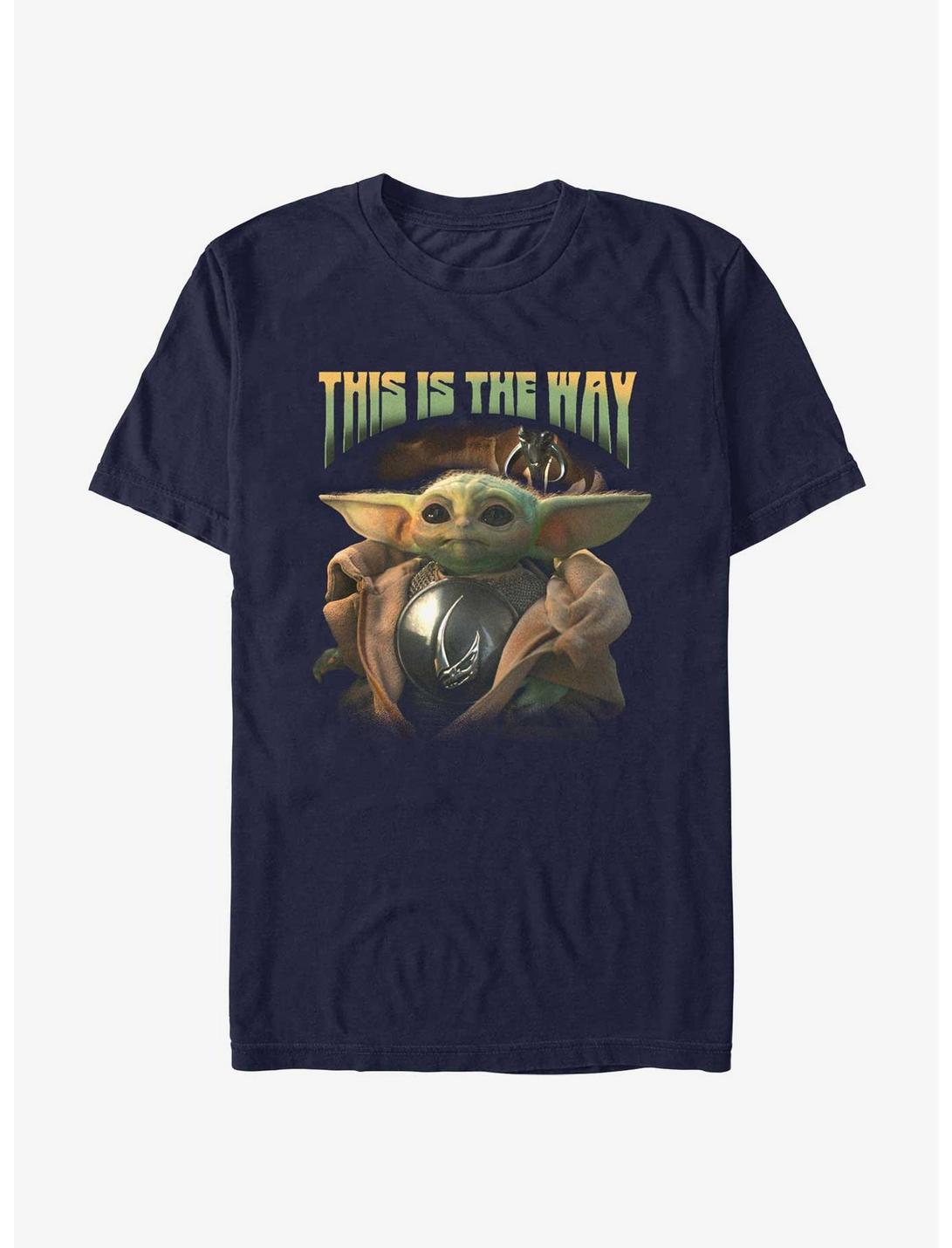 Star Wars The Mandalorian Grogu Clan of Two T-Shirt Hot Topic Web Exclusive, NAVY, hi-res