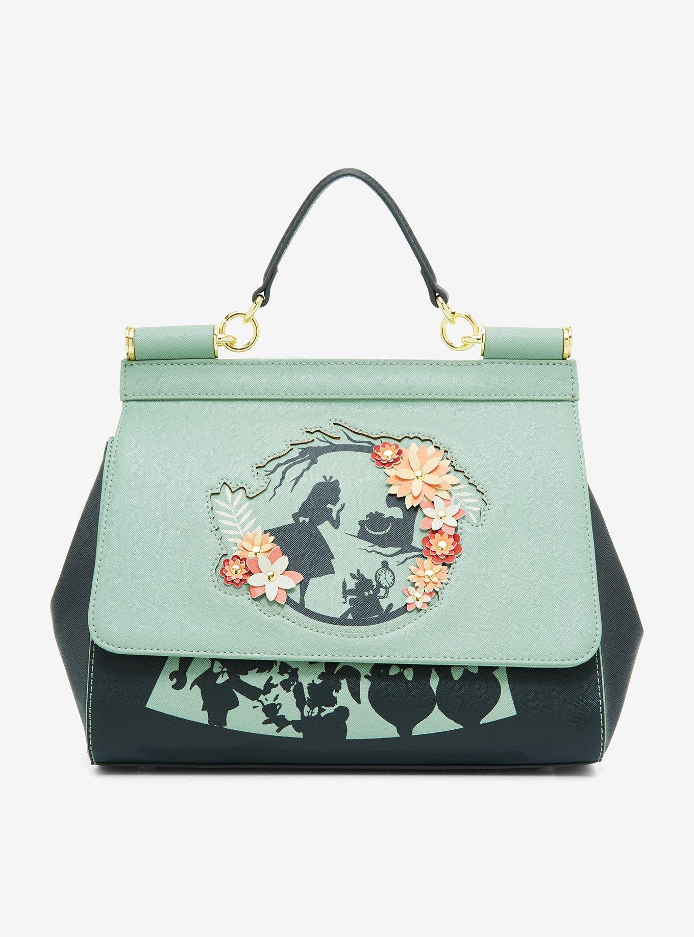 Loungefly Disney Alice in Wonderland Floral Silhouette Portrait Handbag BoxLunch Exclusive BoxLunch