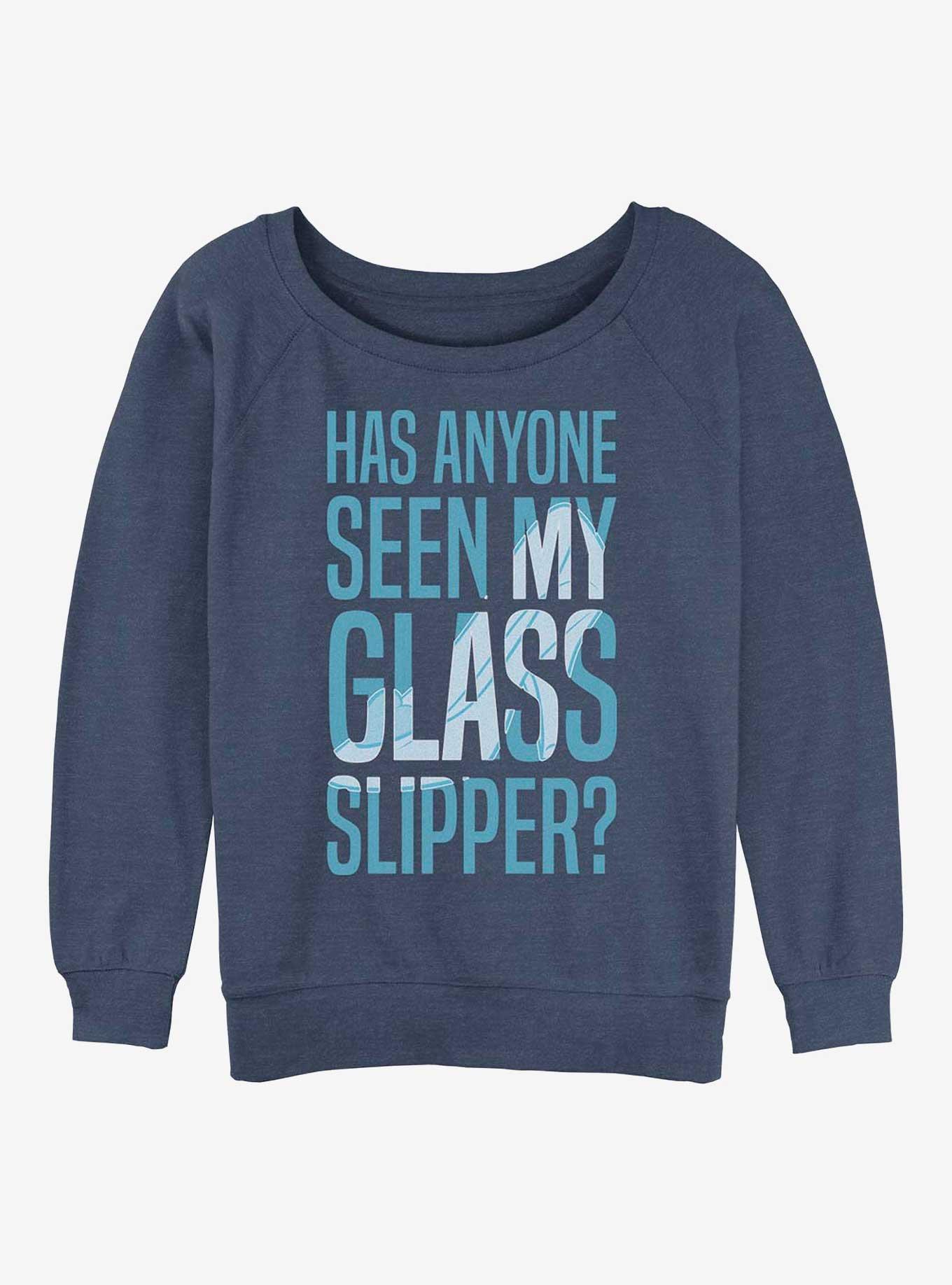 Disney Cinderella Missing Slipper Womens Slouchy Sweatshirt, BLUEHTR, hi-res