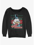 Disney DuckTales Bah Humbug Scrooge Womens Slouchy Sweatshirt, BLACK, hi-res