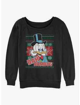 Disney DuckTales Bah Humbug Scrooge Womens Slouchy Sweatshirt, , hi-res