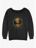 Marvel Guardians of the Galaxy Groot Focus Womens Slouchy Sweatshirt, BLACK, hi-res